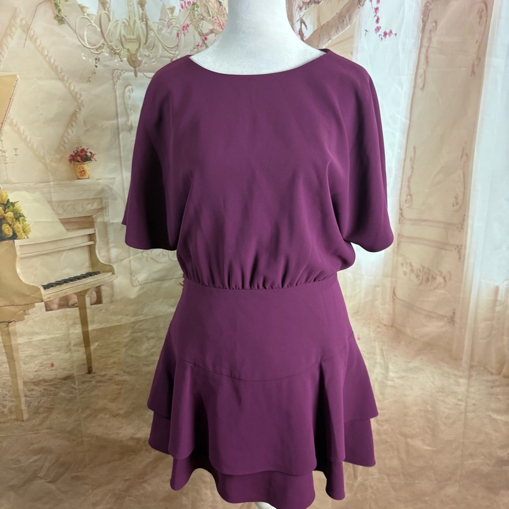 NEW Alice + Olivia Palmira Tie-Back Tiered Dress - Picture 2 of 12